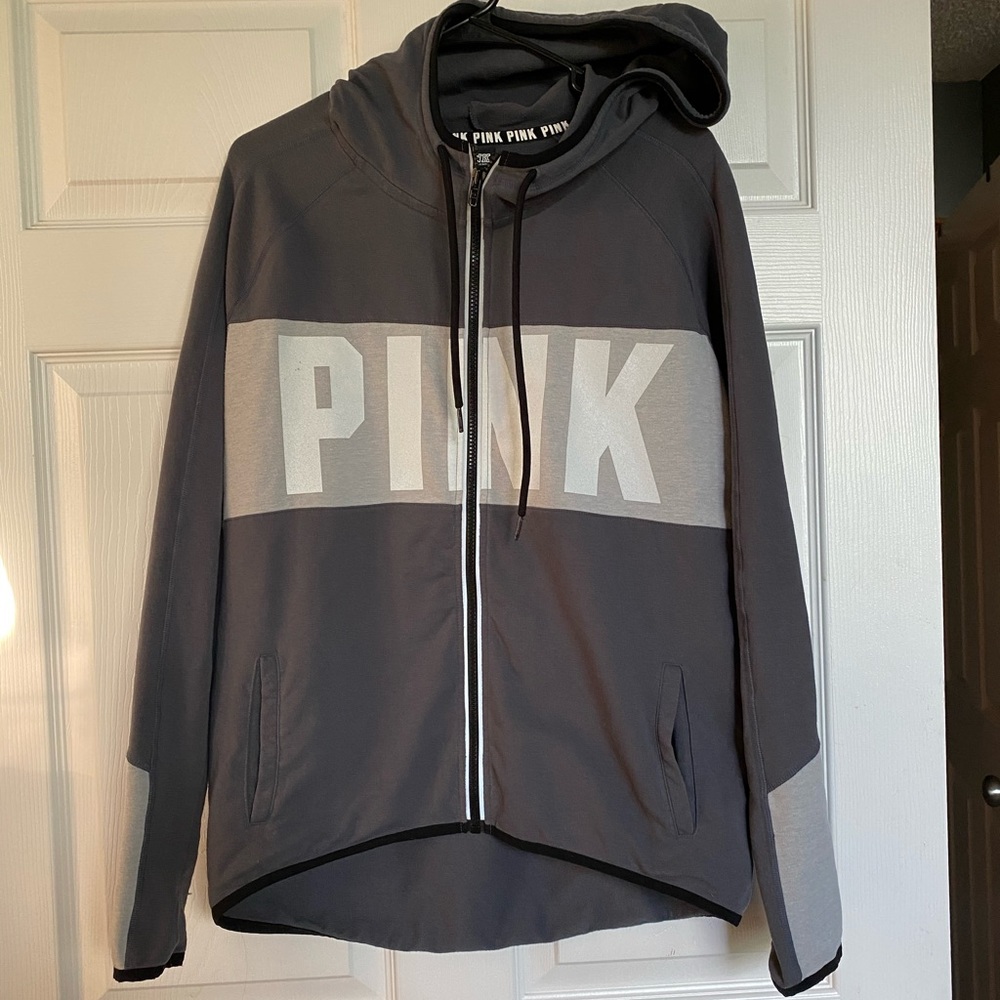 PINK full zip hoodie